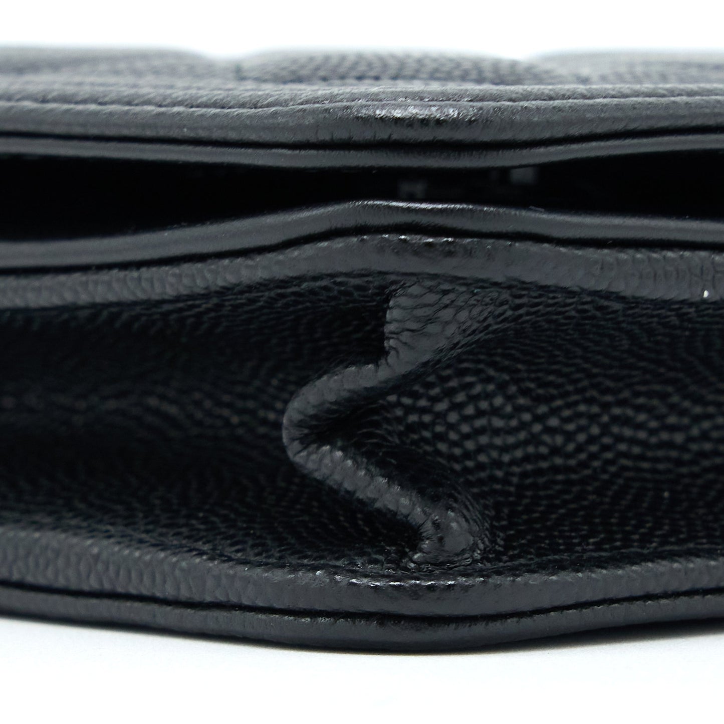 Chanel Boy Wallet on Chain Caviar Black  (Microchip)