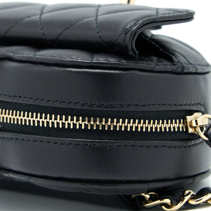 CHANEL 22S Heart Belt Bag Lambskin Black L