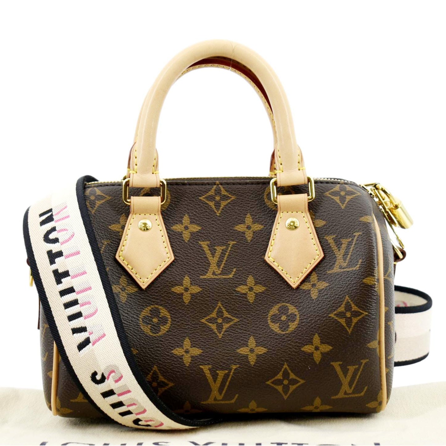 LOUIS VUITTON Giant Speedy Bandouliere 20 Monogram Canvas Shoulder Bag Brown
