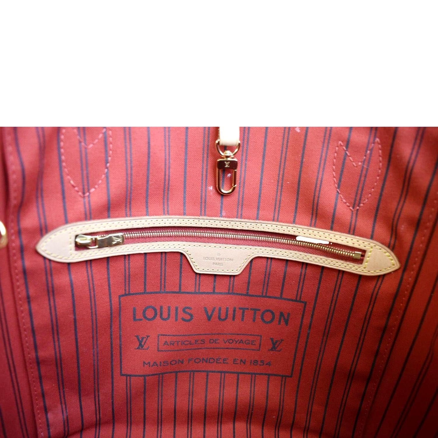 LOUIS VUITTON Neverfull MM Monogram Canvas Tote Bag Brown