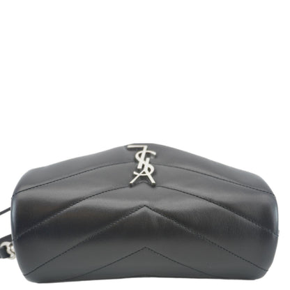 YVES SAINT LAURENT Loulou Toy Matelasse Leather Crossbody Bag Black