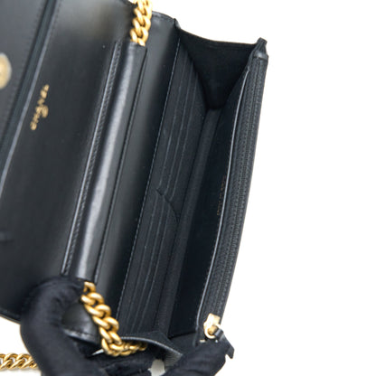 Chanel Boy Wallet on Chain Caviar Black  (Microchip)