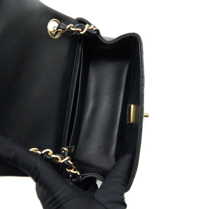Chanel Mini Square Flap Bag Lambskin Black L