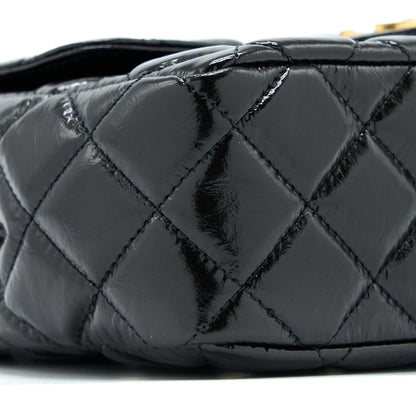 Chanel 23C Hobo Bag Shiny Calfskin Black Brushed (Microchip)