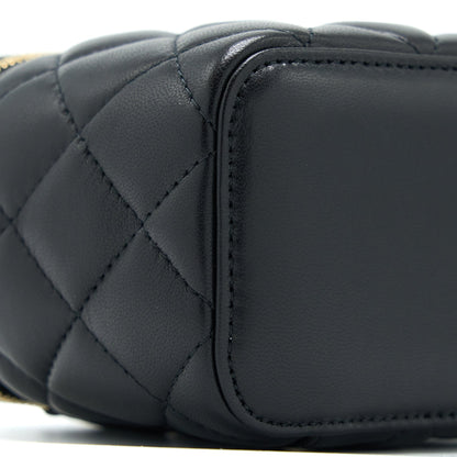 Chanel Pearl Crush Mini Vanity Case Lambskin Black L