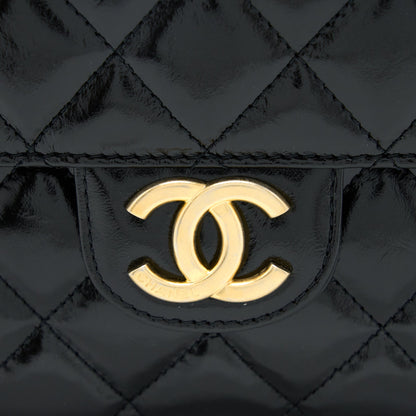 Chanel 23C Hobo Bag Shiny Calfskin Black Brushed (Microchip)