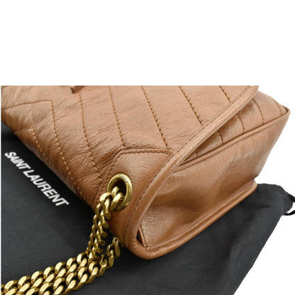 YVES SAINT LAURENT Niki Medium Leather Crossbody Bag Dark Brown