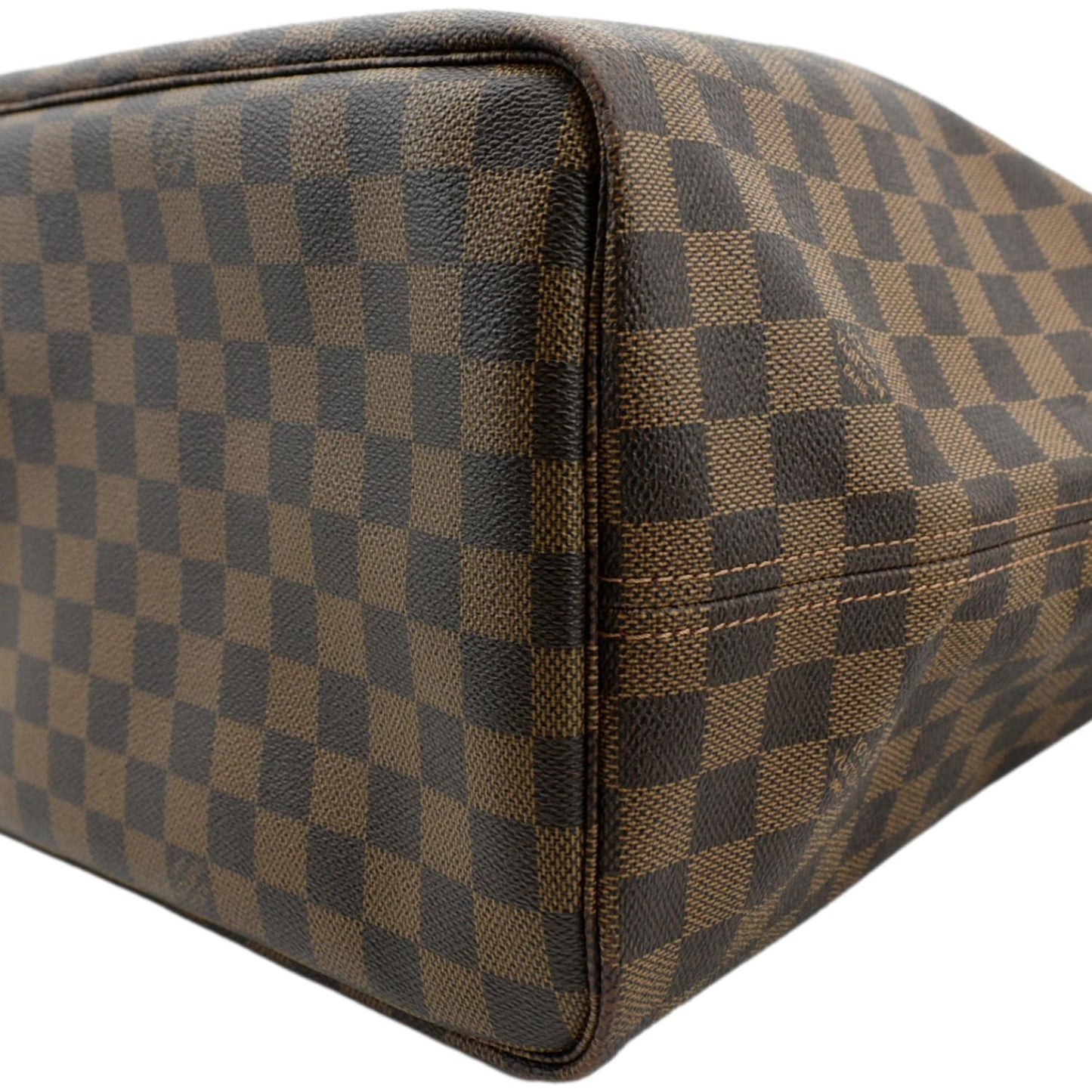 LOUIS VUITTON Neverfull GM Damier Ebene Tote Shoulder Bag Brown