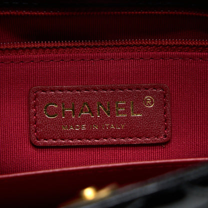 Chanel 23C Hobo Bag Shiny Calfskin Black Brushed (Microchip)