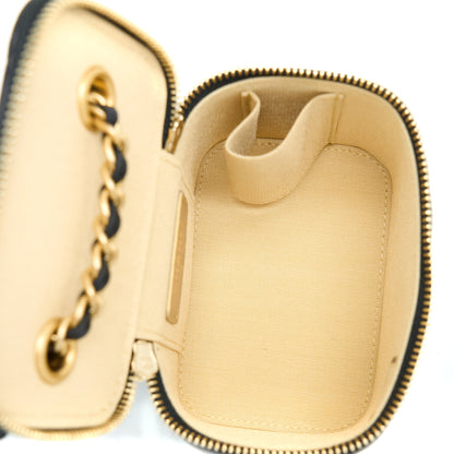 Chanel Pearl Crush Mini Vanity Case Lambskin Black L