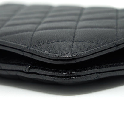 Chanel 2 In 1 Wallet On Chain Caviar Black