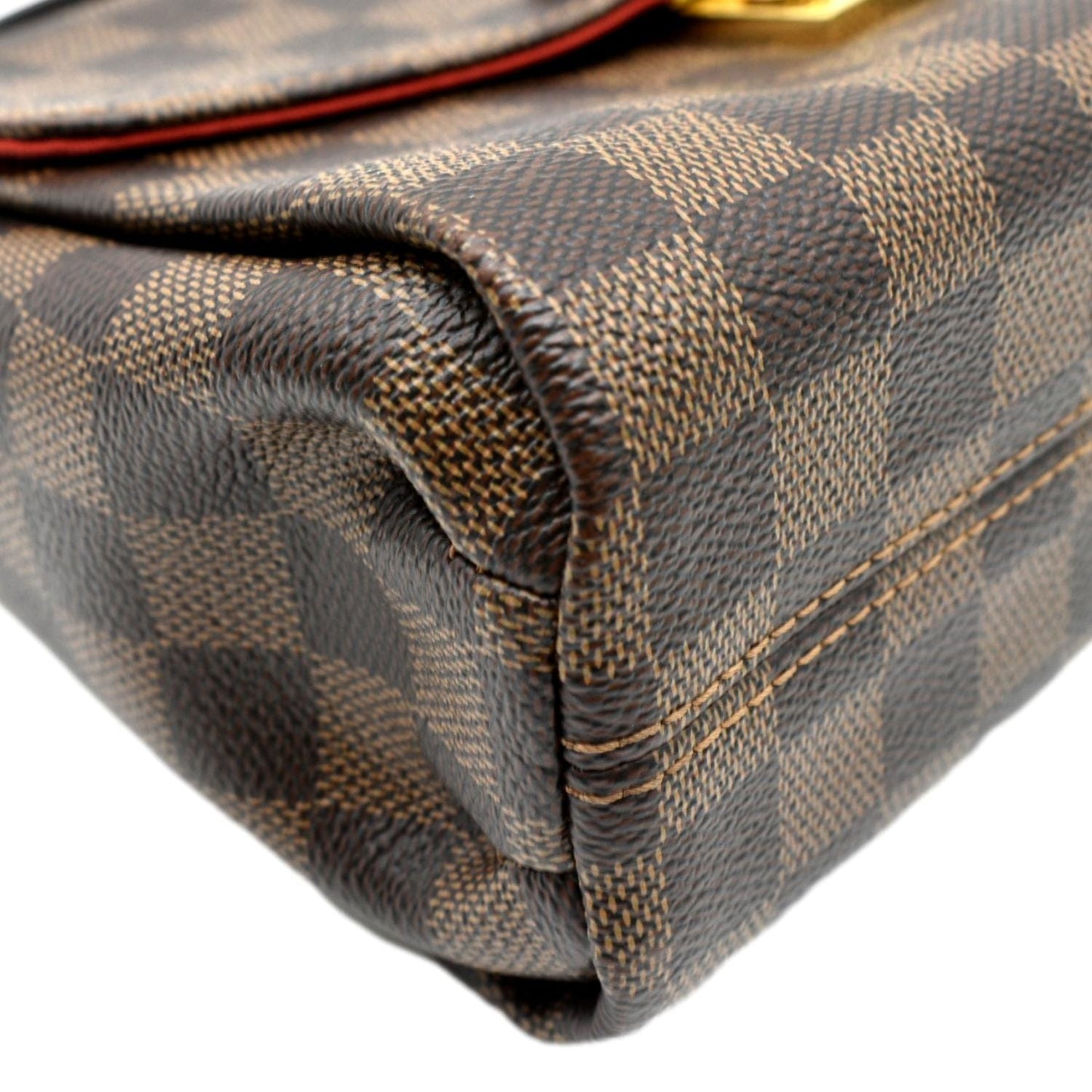 LOUIS VUITTON Croisette Damier Ebene Crossbody Bag Brown