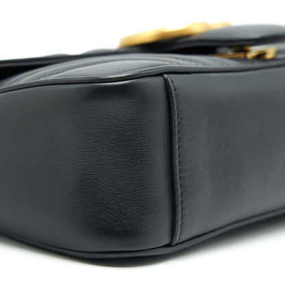 GUCCI GG MARMONT SMALL SHOULDER BAG BLACK