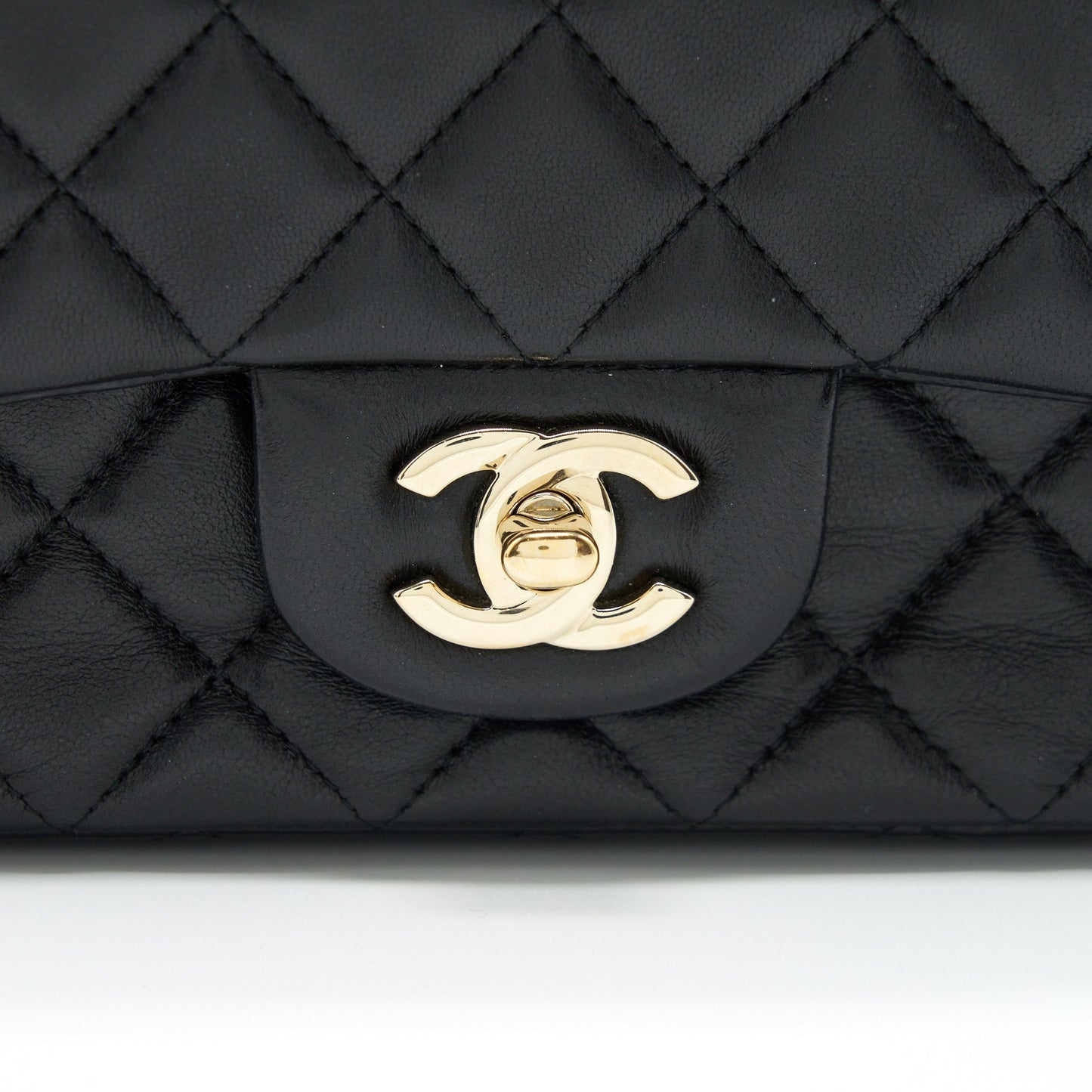 Chanel Mini Rectangular Flap Bag Lambskin Black
