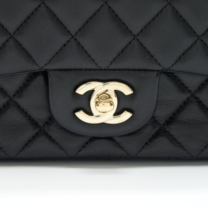 Chanel Mini Rectangular Flap Bag Lambskin Black