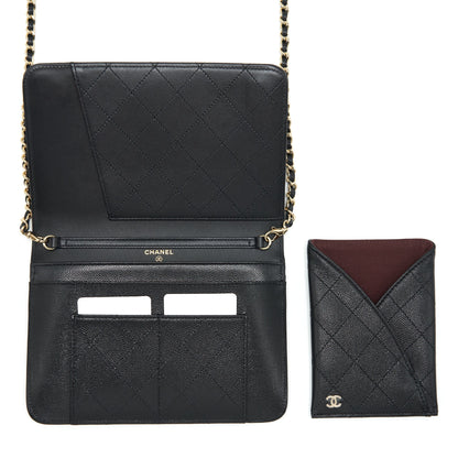 Chanel 2 In 1 Wallet On Chain Caviar Black