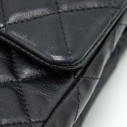 Chanel Mini Rectangular Flap Bag Lambskin Black