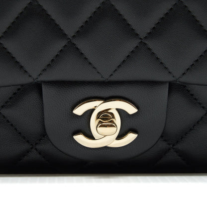 Chanel mini Rectangular Flap Bag Lambskin black L