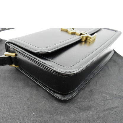 YVES SAINT LAURENT Solferino Medium Leather Shoulder Bag Black