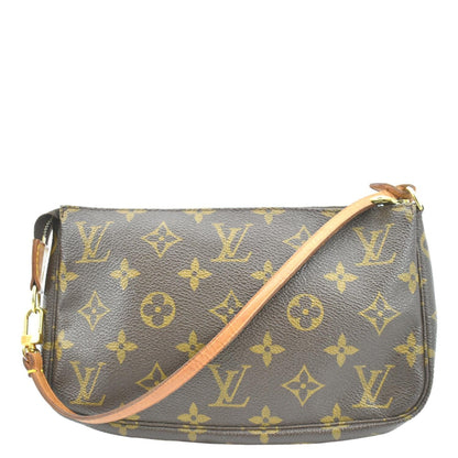 LOUIS VUITTON Pochette Accessoires Monogram Canvas Pouch Bag Brown