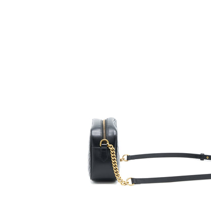 Gucci GG Marmont Camera Shoulder Bag Calfskin Black Brushed