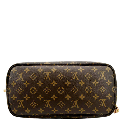 LOUIS VUITTON Neverfull MM Monogram Canvas Tote Bag Brown