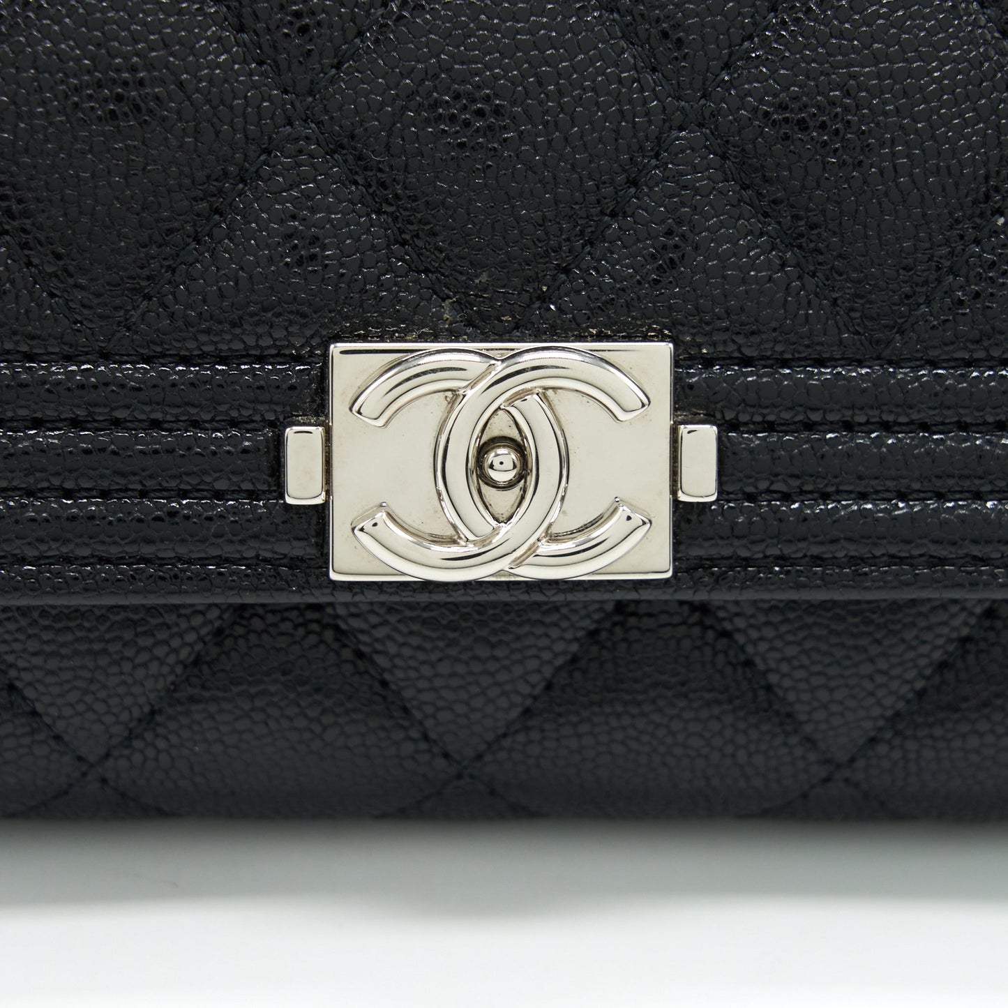Chanel Boy Card Holder Caviar Black