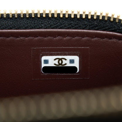 Chanel 23C Mini Vanity With Chain Caviar Black L