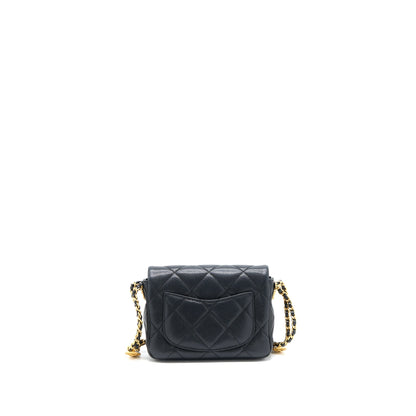 Chanel 22A Square Flap Bag Caviar Black  (Microchip)