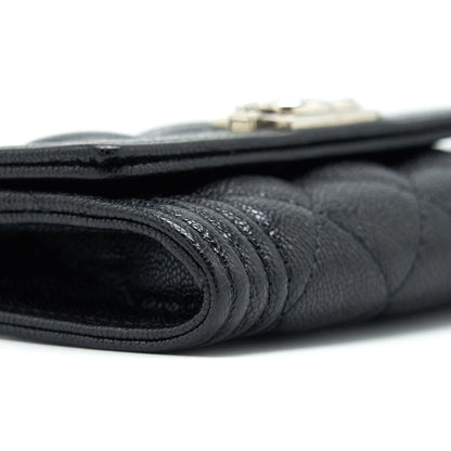 Chanel Boy Card Holder Caviar Black