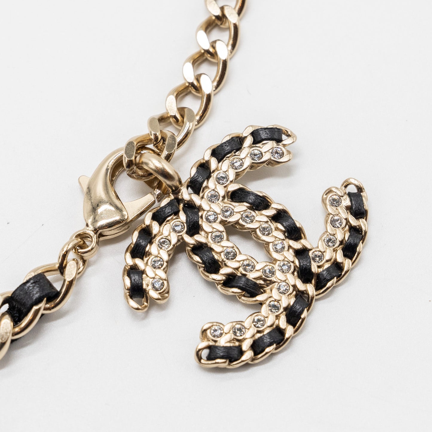 Chanel detailed CC logo chain belt black L