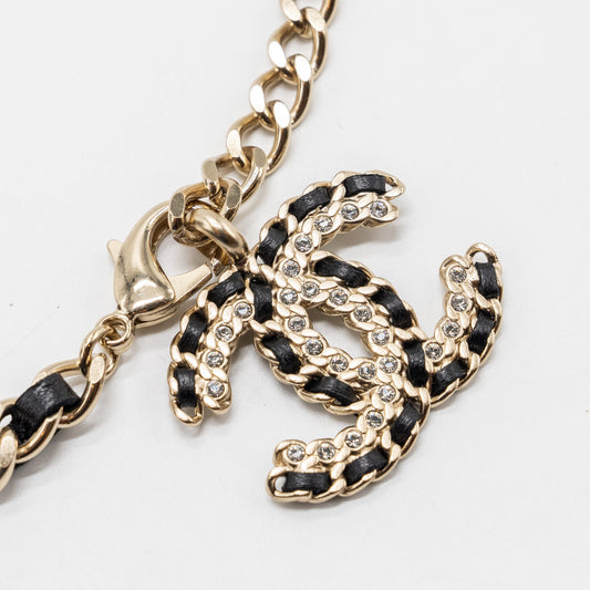 Chanel detailed CC logo chain belt black L