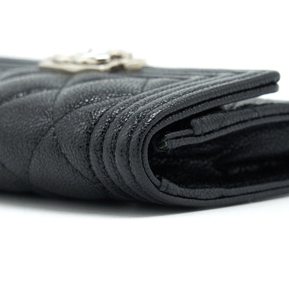 Chanel Boy Card Holder Caviar Black