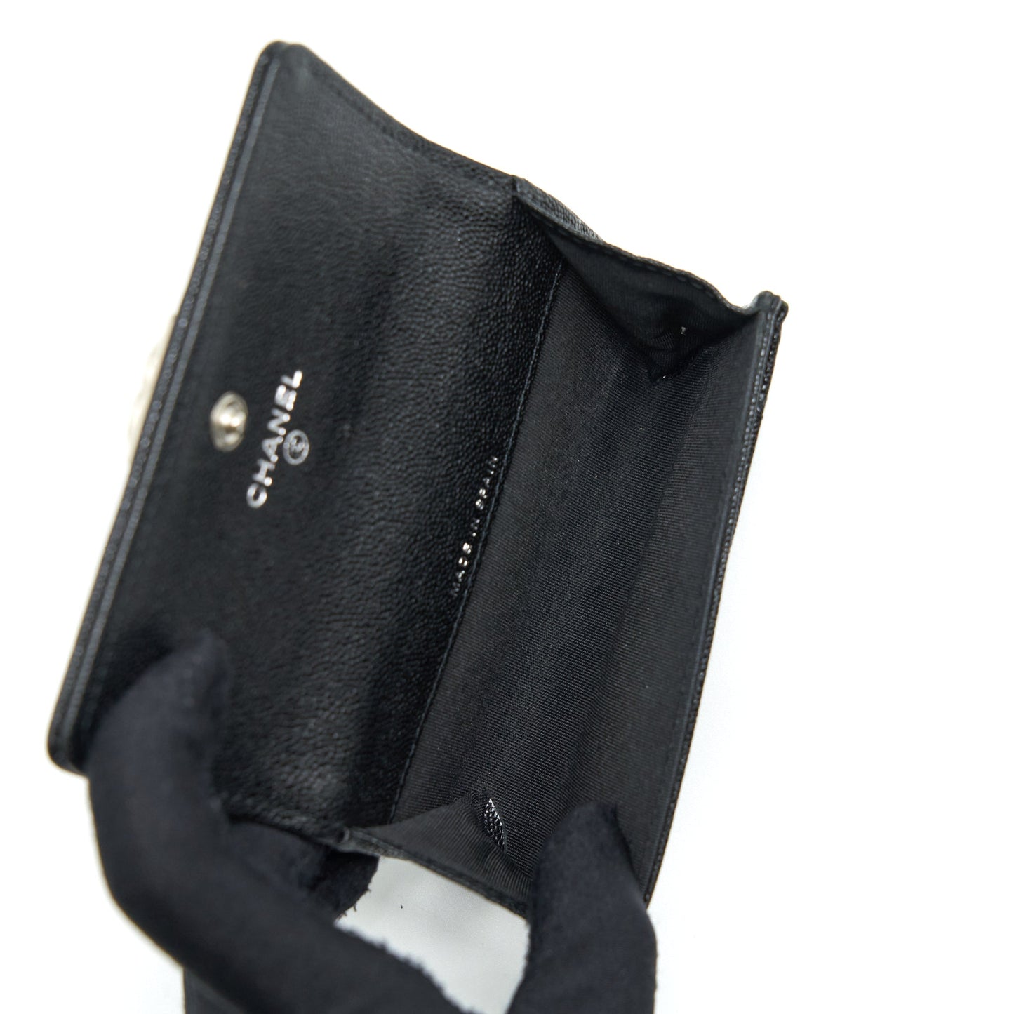 Chanel Boy Card Holder Caviar Black