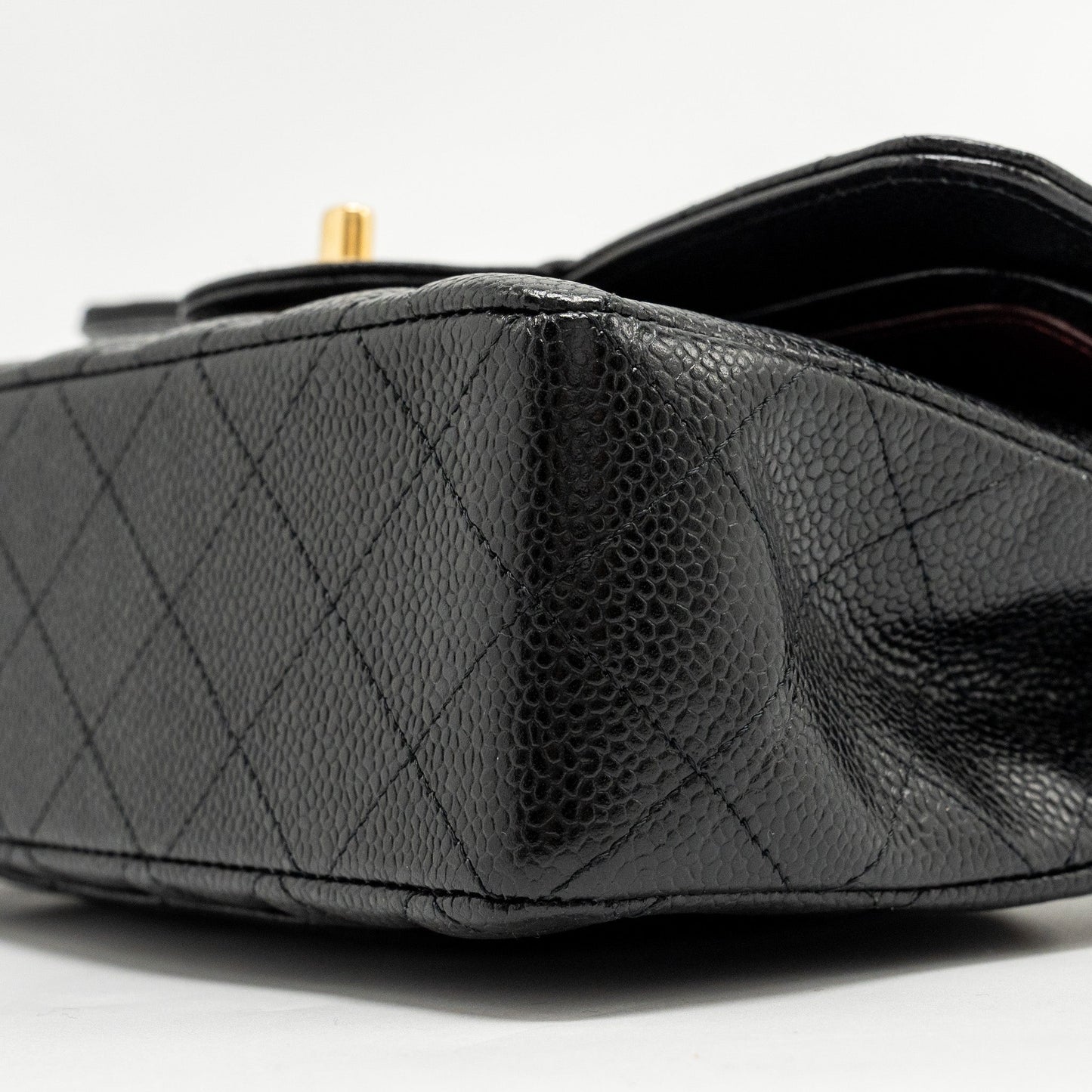 Chanel Small Classic Double Flap Bag Caviar Black  (microchip)