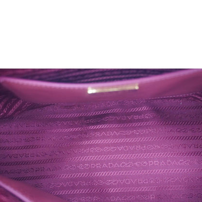PRADA Promenade Tall Saffiano Leather Crossbody Bag Orange