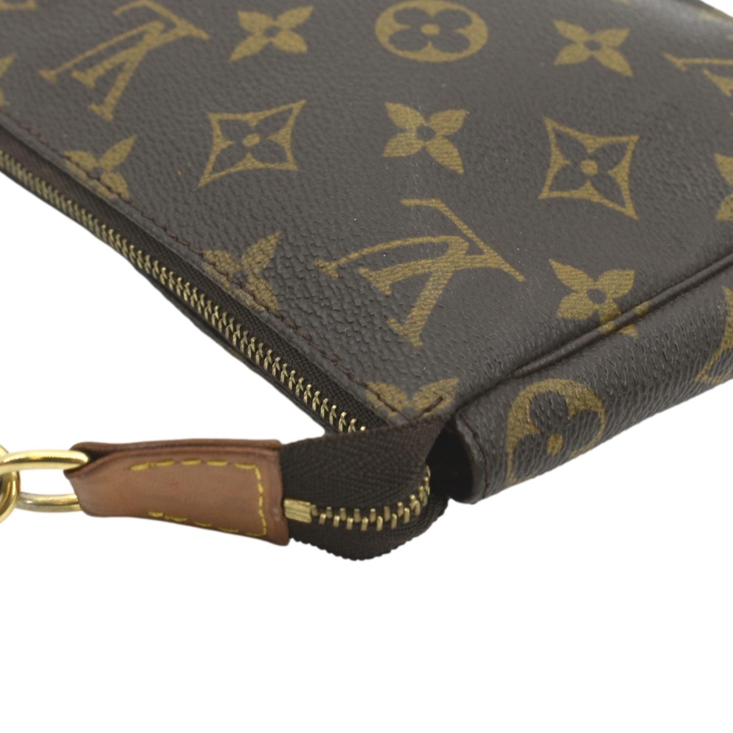 LOUIS VUITTON Pochette Accessoires Monogram Canvas Pouch Bag Brown