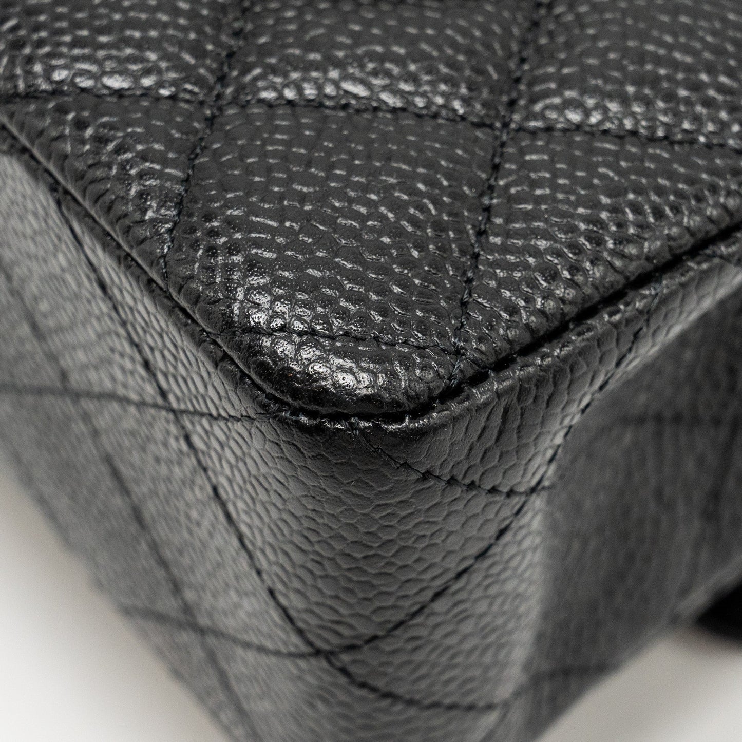 Chanel Small Classic Double Flap Bag Caviar Black  (microchip)