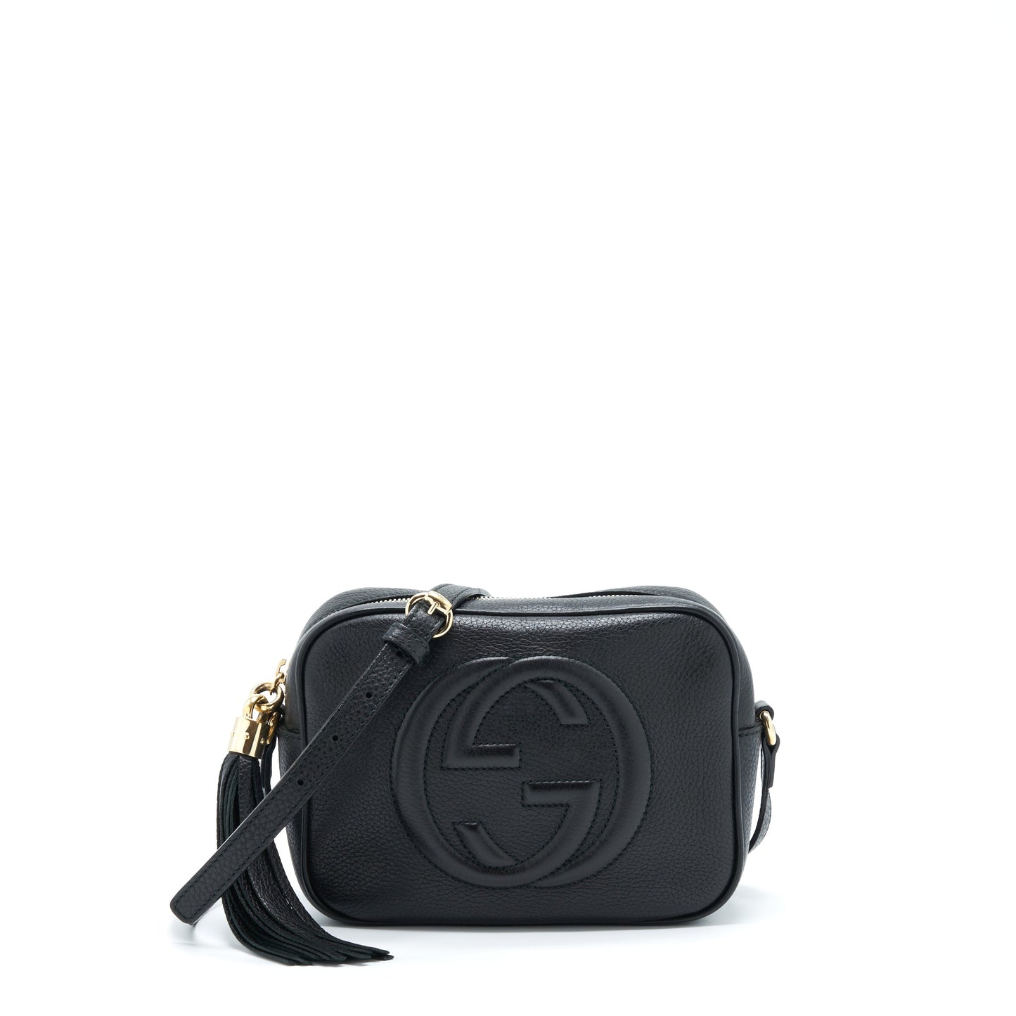Gucci Disco Camera Bag Calfskin Black L