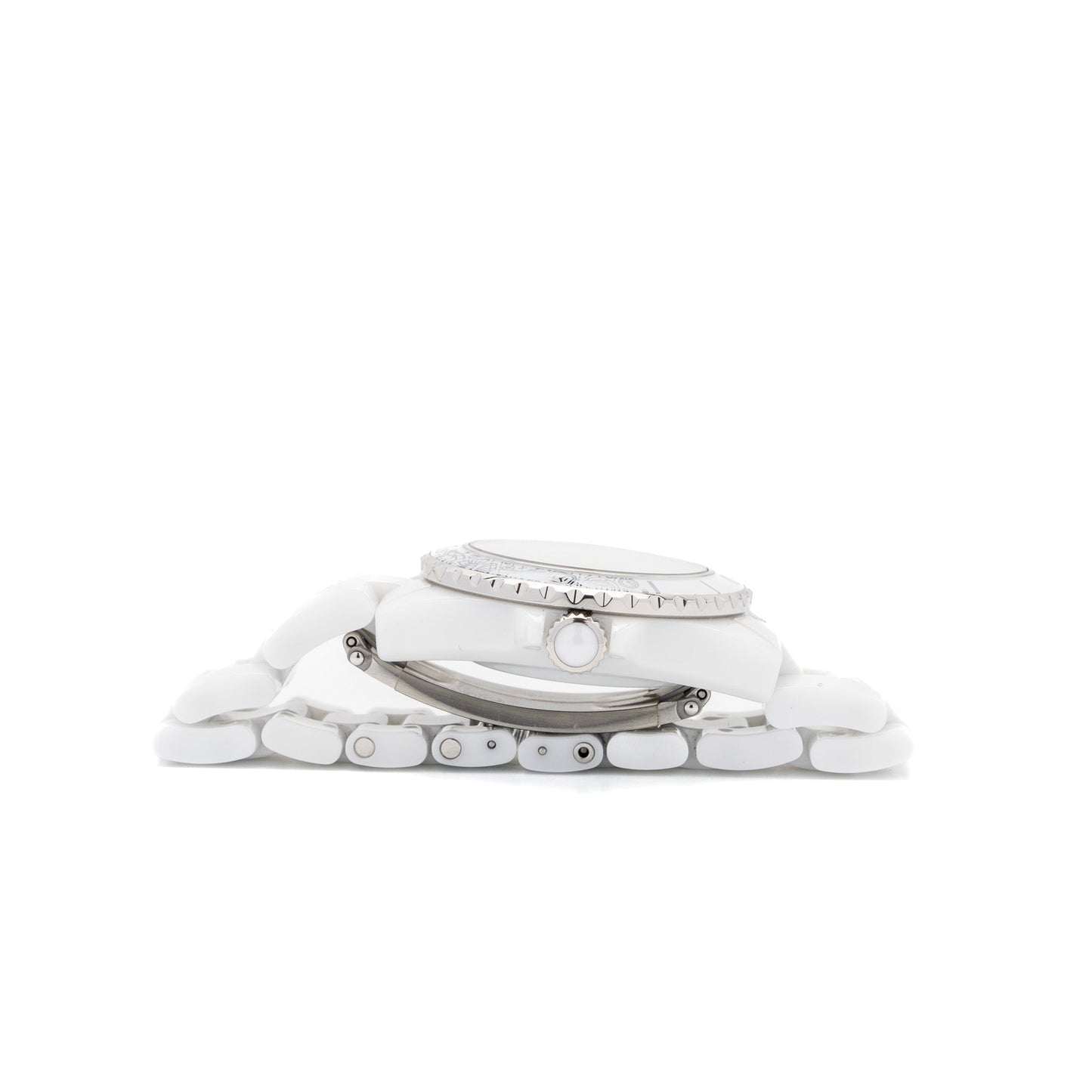 Chanel J12 33mm watch 20th anniversary limited edition white ceramic, diamonds