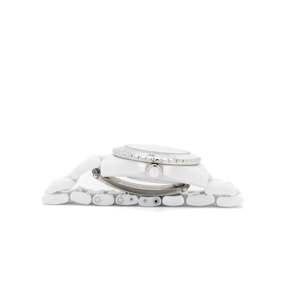 Chanel J12 33mm watch 20th anniversary limited edition white ceramic, diamonds