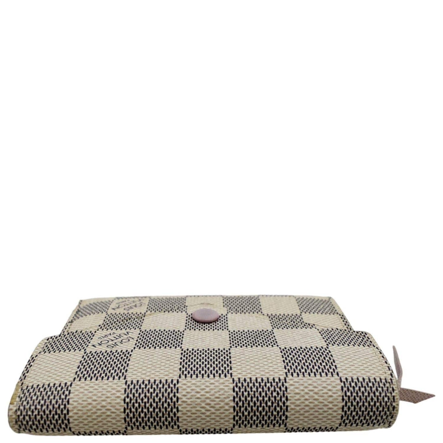 LOUIS VUITTON Victorine Damier Azur Wallet White