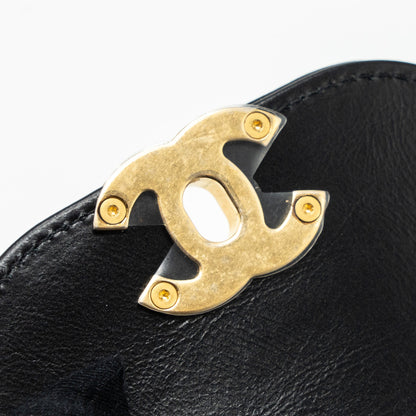 Chanel 23K kelly bag calfskin black  (microchip)