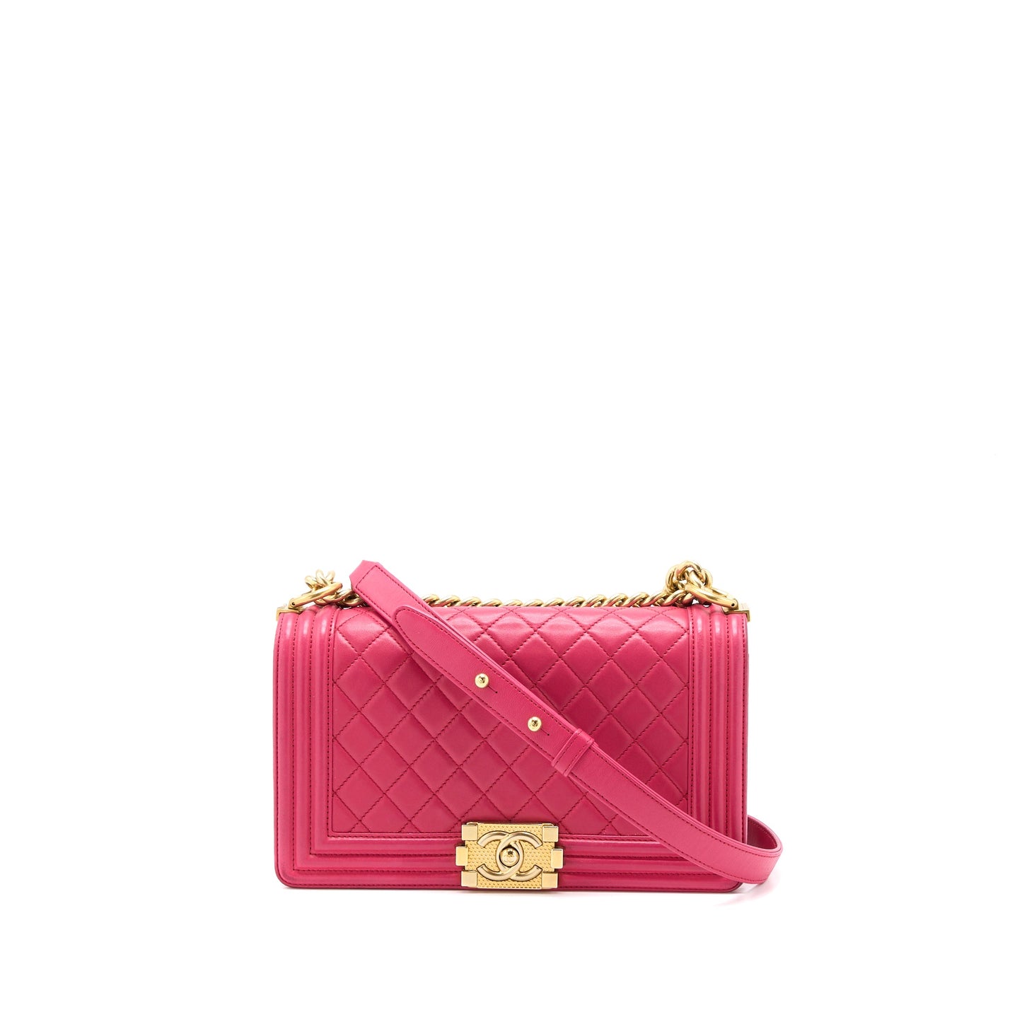 Chanel Medium Boy Bag Lambskin Pink