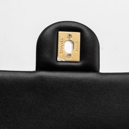 Chanel 23s camellia chain flap bag lambskin black  (Mircochip)