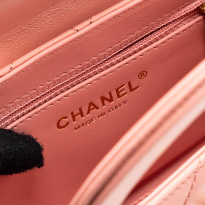 Chanel 23k Mini Shopping Tote Calfskin Pink Brushed (Microchip)