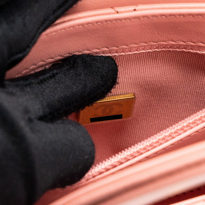 Chanel 23k Mini Shopping Tote Calfskin Pink Brushed (Microchip)