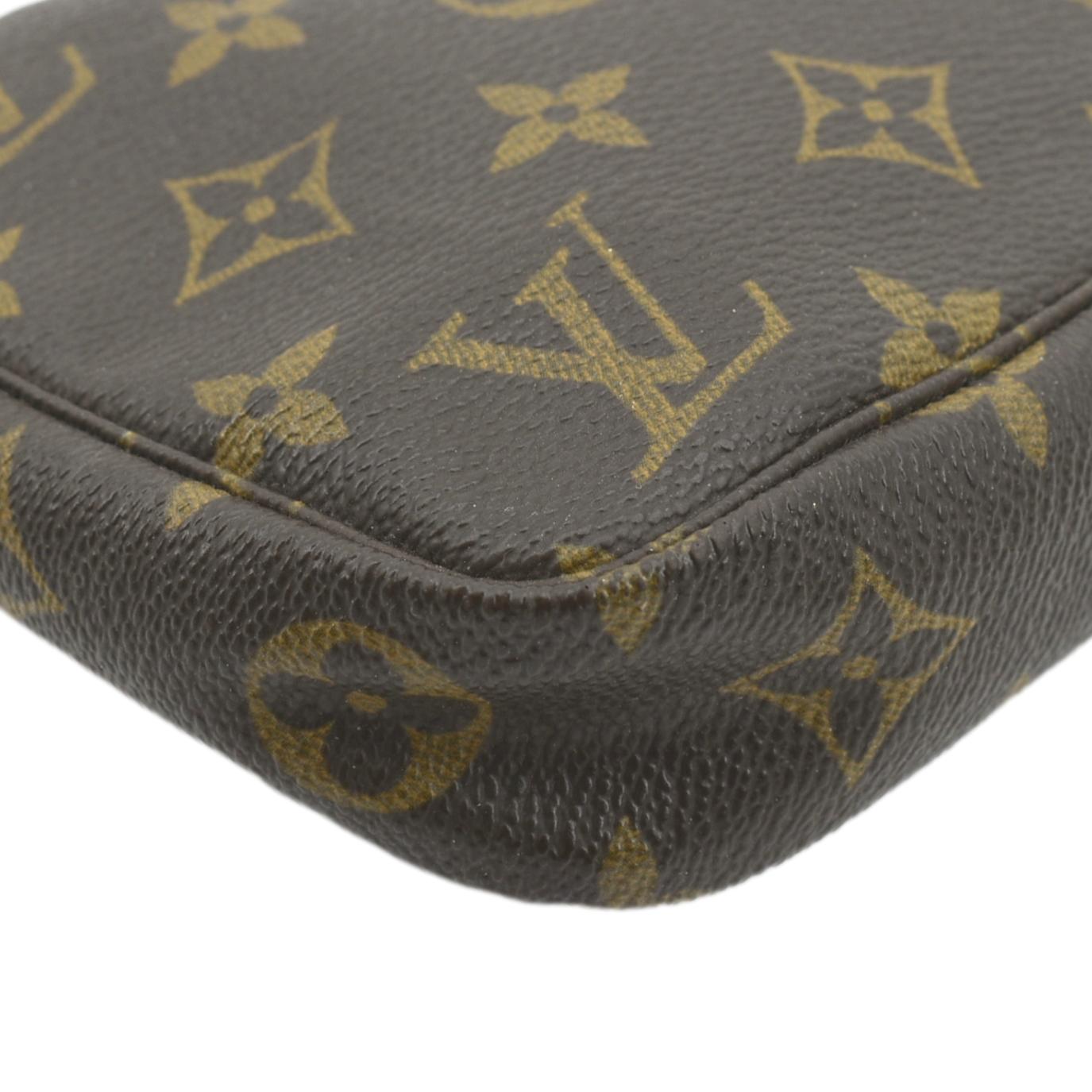 LOUIS VUITTON Pochette Accessoires Monogram Canvas Pouch Bag Brown
