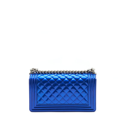 Chanel Medium Le-Boy Patent Electric Blue