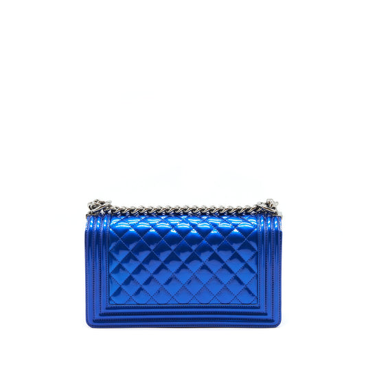 Chanel Medium Le-Boy Patent Electric Blue